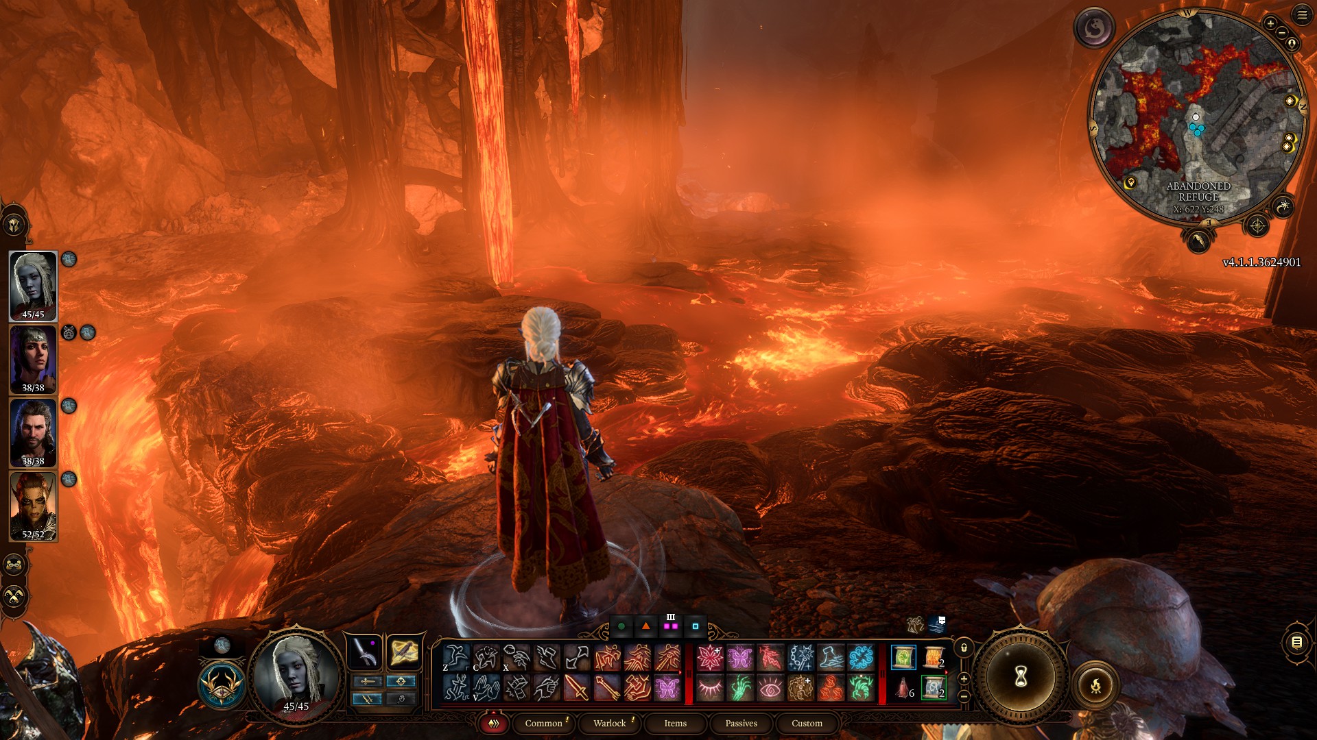 Baldur's Gate 3 screenshot of a lava river.